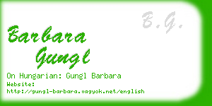 barbara gungl business card